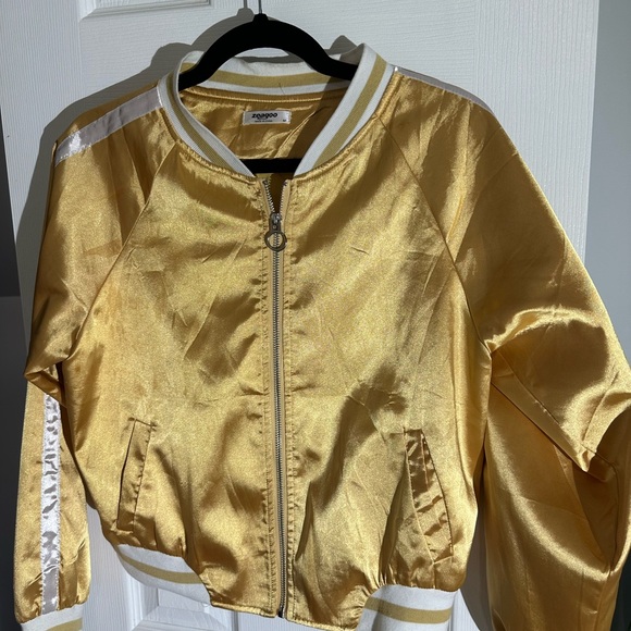zeagoo Jackets & Blazers - Zeagoo Gold Bomber Jacket